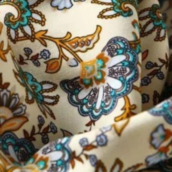 Red Bohemian Gypsy Paisley Print Maxi Skirt - Picture 9 of 12